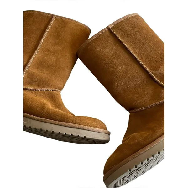 Koolaburra by UGG Women's Brown Suede Sheepskin Lined Faux Fur Koola Tall Boots - Image 7