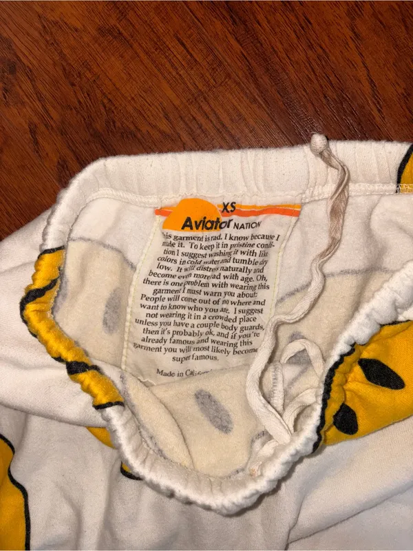 Aviator Nation smiley sweat pants - Image 4