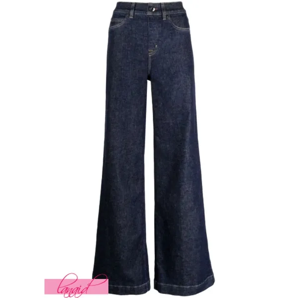 Spanx Shape Every Wear Wide Leg Jeans Raw Indigo High-Rise Waist Shapewear Denim - Image 7