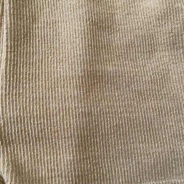 Women XS knit tube top and pull on shorts outfit tan - Image 3