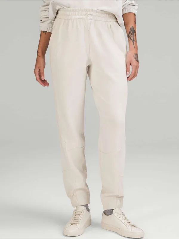 Lululemon Brushed Softstreme Ribbed High-Rise Jogger White Opal - Image 4