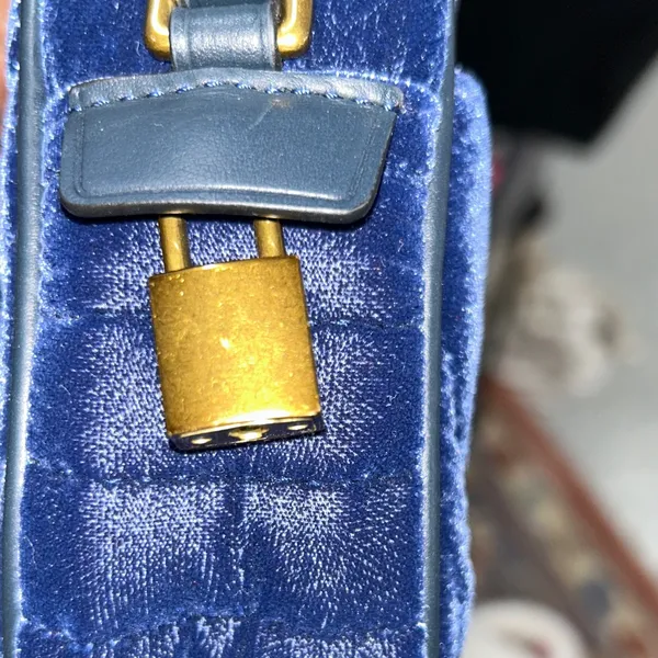J. Crew Blue Chevron Crossbody Bag - Image 4