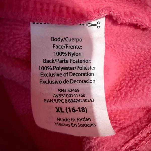 Avia Womens XL Jacket Pink Quilted Fleece Lined Full‎ Zip Hoodie Running Hiking - Image 8