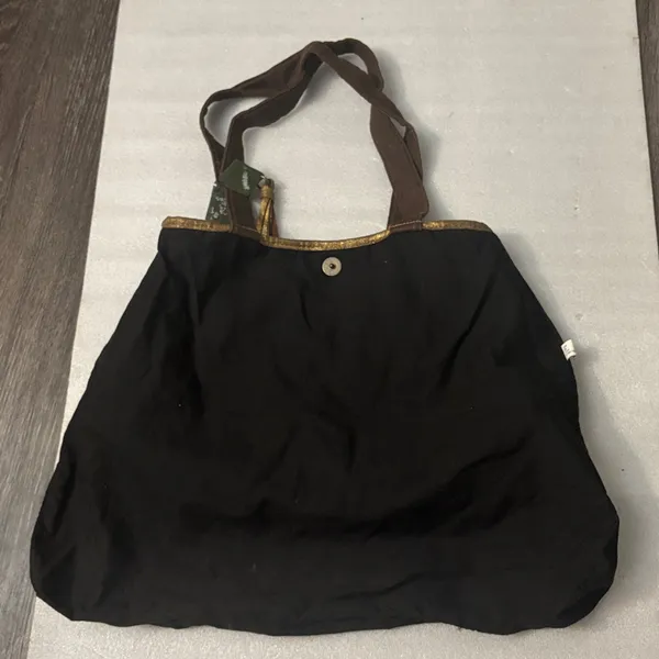 Brown/Gold Metallic Cloth Shoulder Bag Boho Fall Fairycore Grandma Minimalist - Image 7