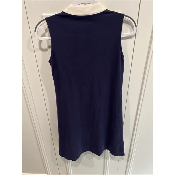 Spartina 449 Navy Blue & White Embroidered Dress Nautical Resort Preppy - Image 5