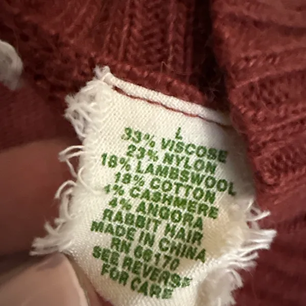 Sparrow Anthropologie Brick Red Cardigan - Size M Shawl Collar Cashmere Blend - Image 7