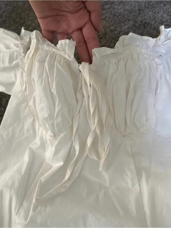 SHEIN White Dress Size Medium 0321 - Image 2