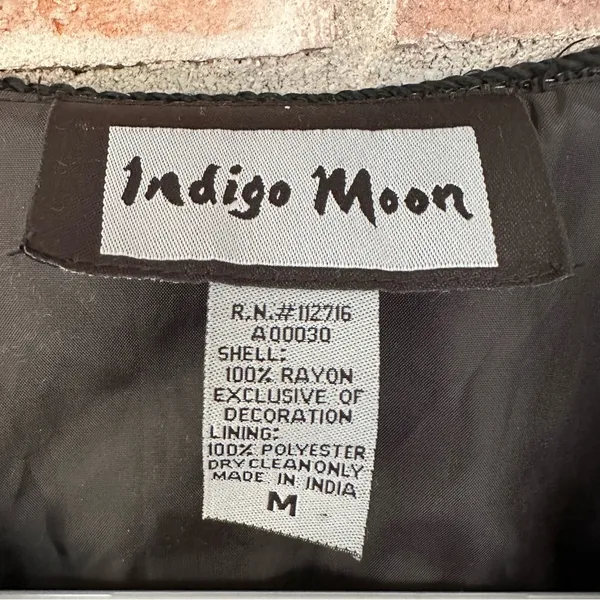 Indigo Moon Vintage Embroidered Jacket Women’s Medium Green Forest Witchy Boho - Image 5