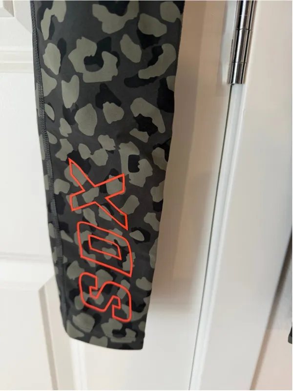White Fox Women's Leopard Print Athletic Leggings with Drawstring - Image 4