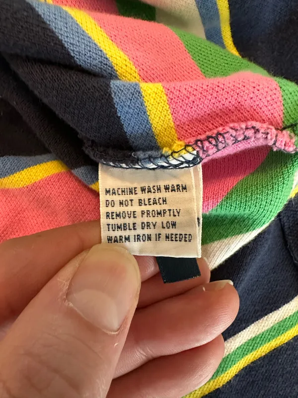 VTG Polo Ralph Lauren Men’s Multi-Color Striped Polo Shirt-Medium - Image 6