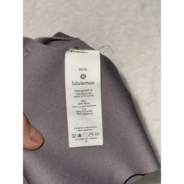 Lululemon Women's Enlite Weave-Back Bra High Support Cups Purple Size DD 36 - Image 4