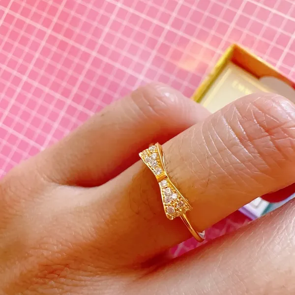 Emma Madison size 5 ring 18kt gold over sterling silver - Image 5