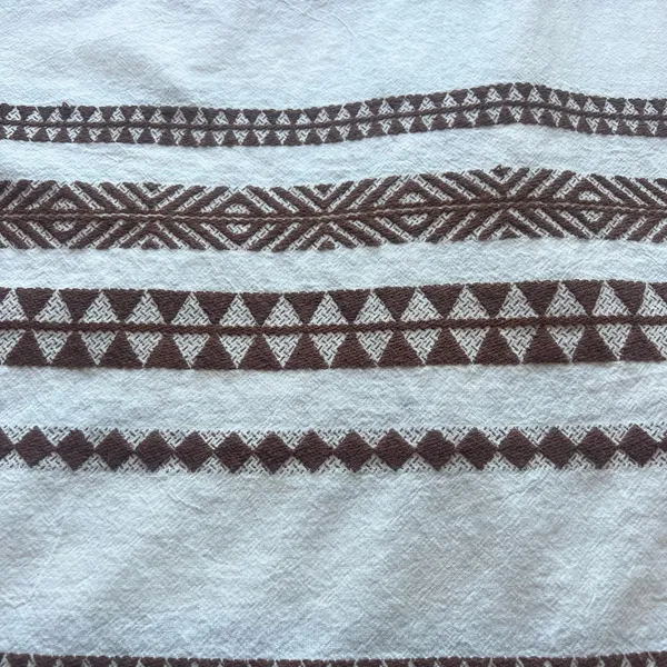 Aerie Brown & Cream Geometric Boho Open Back Sun Dress - Image 5