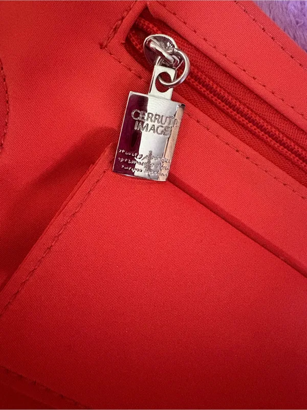 Vibrant Orange Crossbody Organizer with Front Flap and Zip Pocket - Image 2
