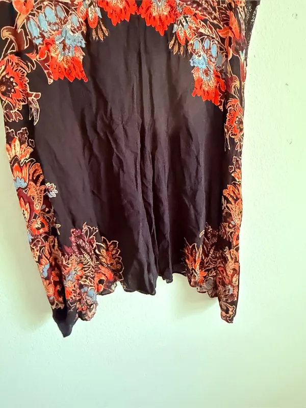 Free People Marsha Black Print Lace Slip Dress - Image 7