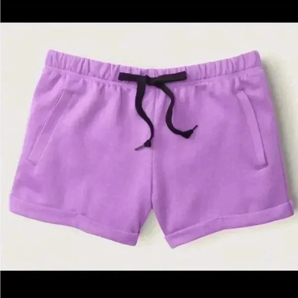 NWT VS Victoria's Secret Pink Amethyst Purple Classic Logo Boyfriend Short S - Image 2