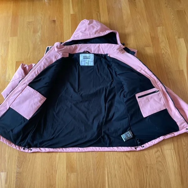 VERGOO Women’s XL Pink Graphene Heated Jacket Coat Hooded Battery Heated - Image 2