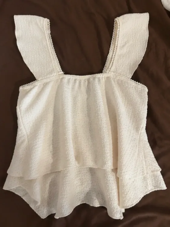 Babydoll Cream Top White - Image 2