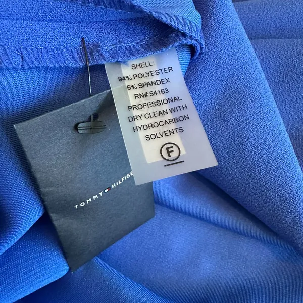 Tommy Hilfiger Faux Pocket Blue Sheath Dress Short Sleeve Size 12 Women's NWT - Image 13