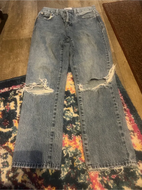 Pistola Women's Distressed Straight-Leg Jeans – Light Blue - Image 4