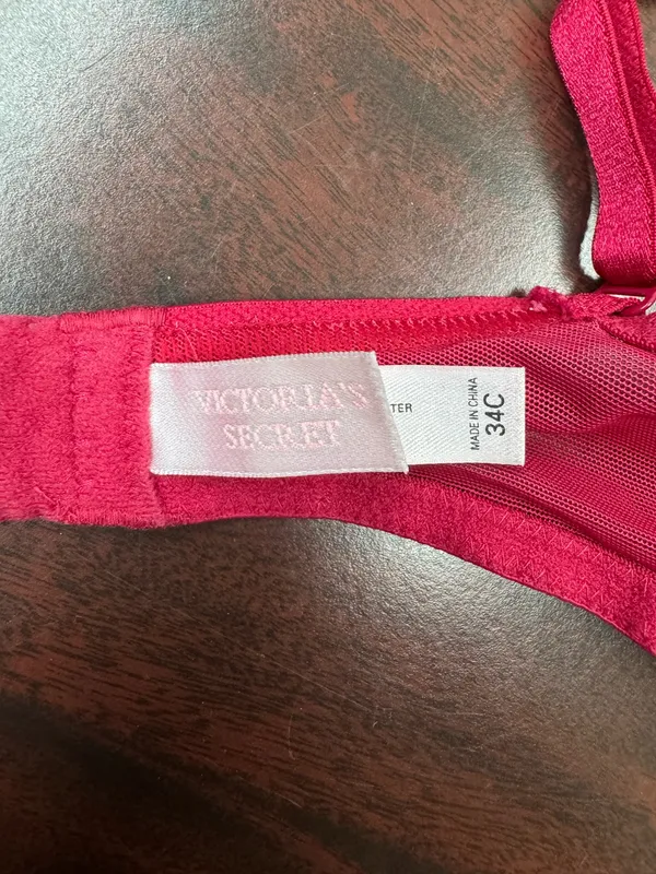 Victoria’s Secret Red Lace Bra Size 34C - Image 4