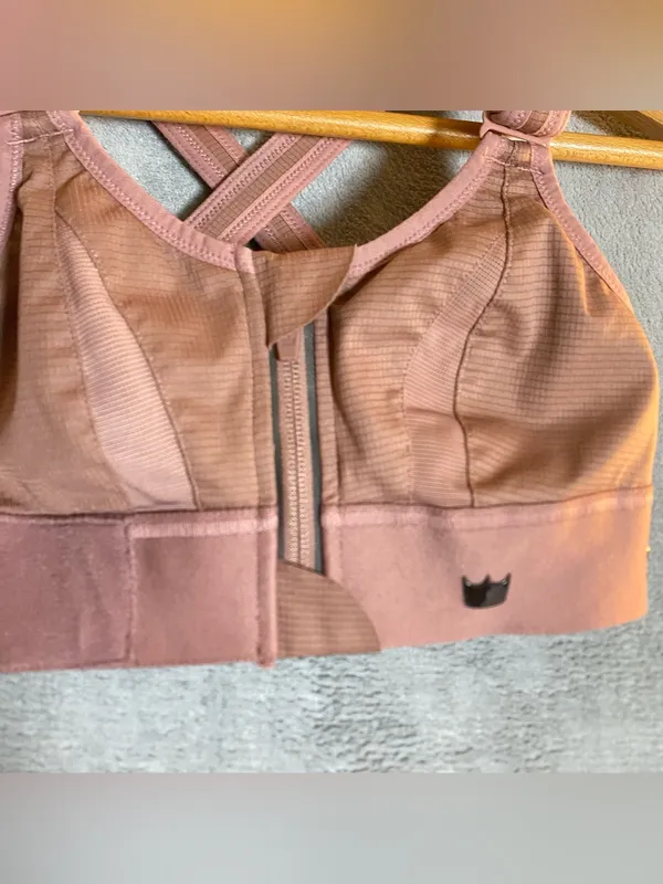 SHEFIT Front-Zip‎ High Support Sports Bra rose 32B - Image 6