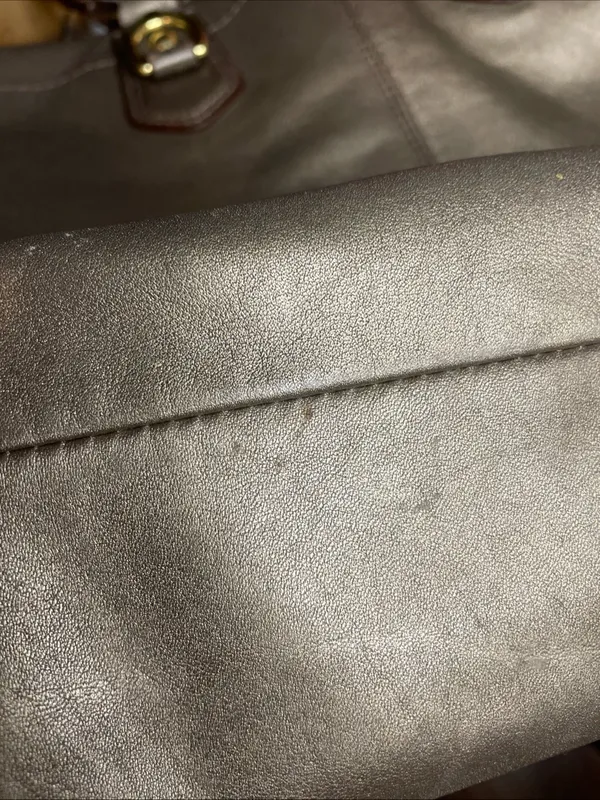 Coach Ashley Satchel Style F15513 Metallic Bronze Leather Carryall Shoulder Bag - Image 14