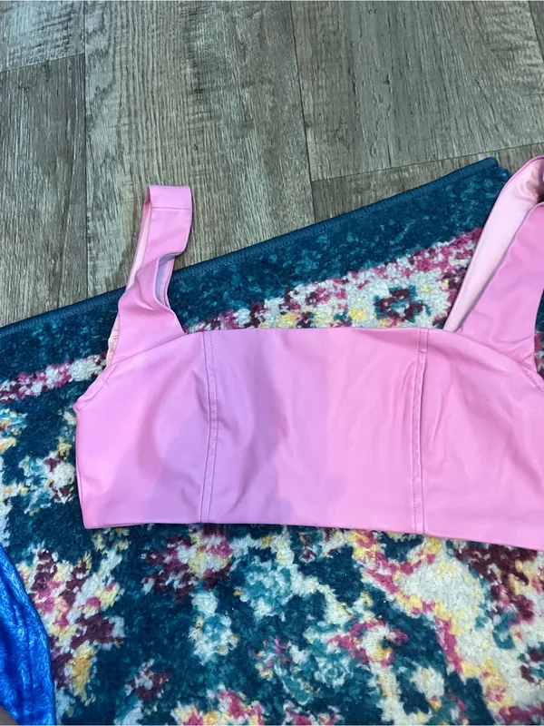 Edikted Pink Square-Neck Crop Top - Women's Sleeveless Bralette - Image 4