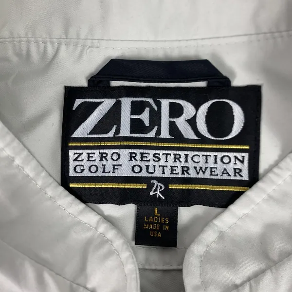 Zero Restriction Jacket Womens‎ Large Gray Microfiber Golf Windbreaker USA Made - Image 4