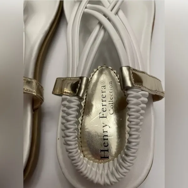 Henry Ferrera Women's LA Best White Slingback Sandals Size 7.5 - Image 2