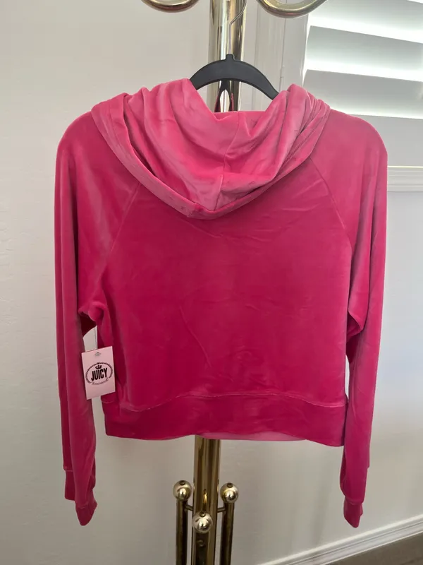 Juicy Couture Velour Hoodie Preppy Pink - Image 2