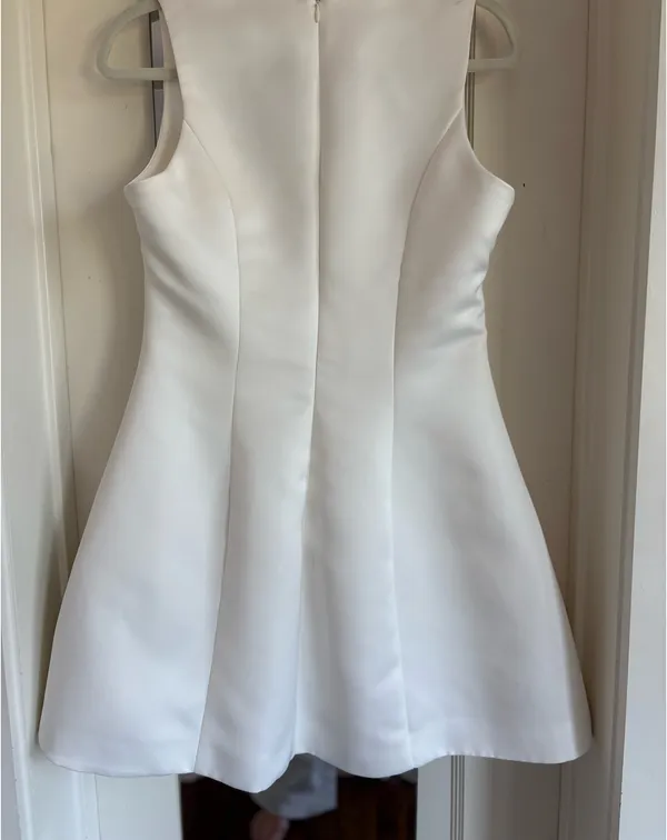 Elliatt Amelie Square Neck Duchesse Satin Cocktail Mini Dress - Image 5