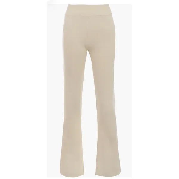 HOUSE OF CB Nereida Cream Knit High Rise Flared Pull-On Dress Pants XS - Image 2