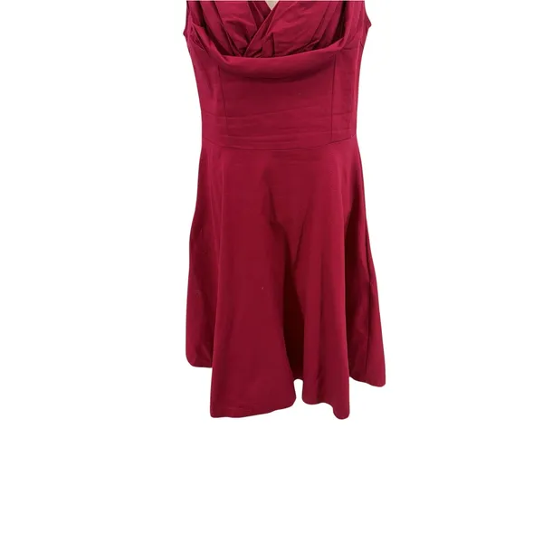 Lindy Bop Ophelia Shelf Bust Burgundy 50s Pinup Swing Dress Large UK 14 US Large - Image 4