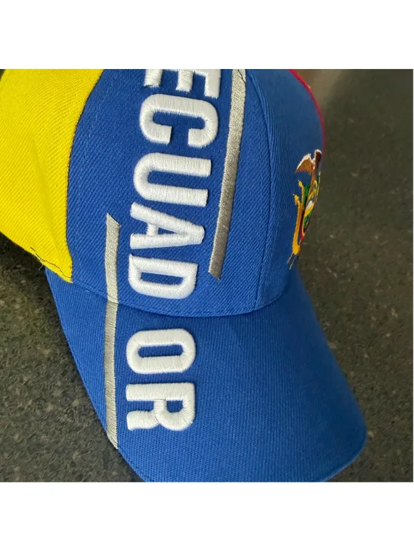 Ecuador Tricolor Embroidered Baseball Flag Shield Cap New Cup World 2026 - Image 3