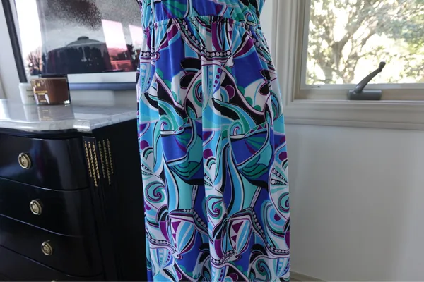 Halter swirl print maxi sun dress - Image 3