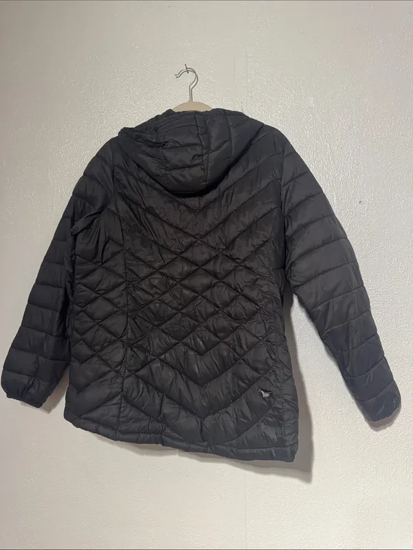 ZeroXposur Black Hooded Quilted Puffer Jacket Coat XL - Image 5