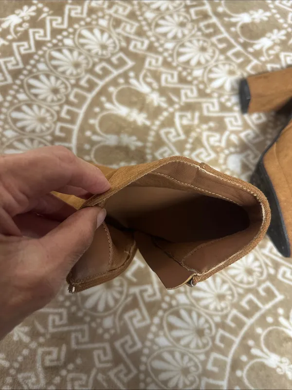 Suede Block Heel Ankle Booties - Image 7