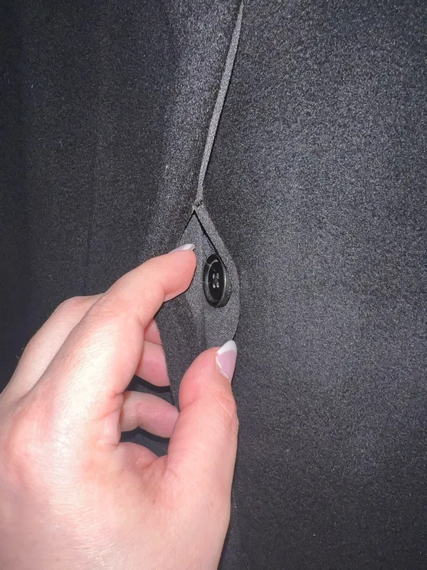 Quince Wool Cashmere Cocoon Coat Black XL NWT Minimalist Mid Length‎ Jacket - Image 4