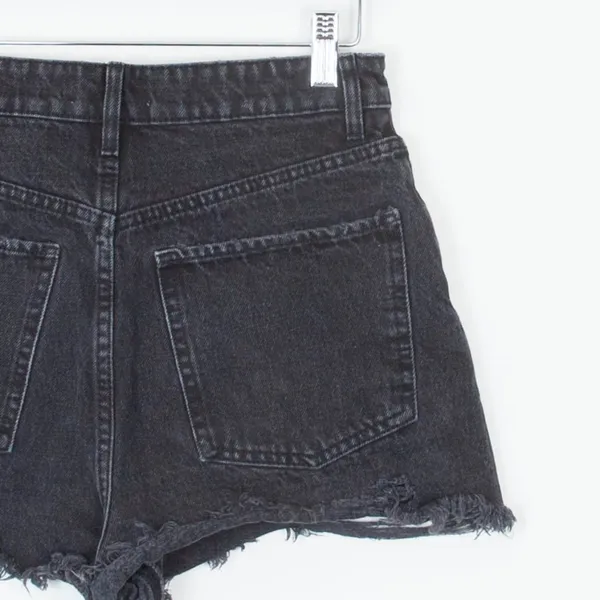 Zara High Rise Button Fly Distressed‎ Denim Shorts Womens Size 4 - Image 5