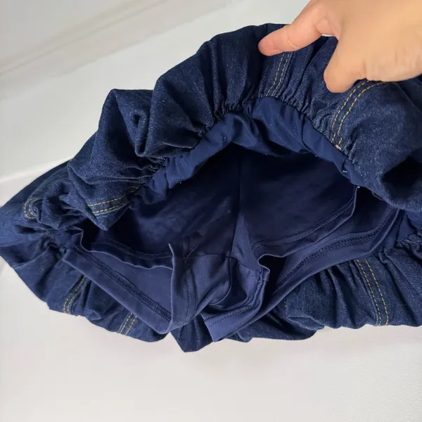 Edikted Double Belted Denim Bubble Skort NEW - Image 6