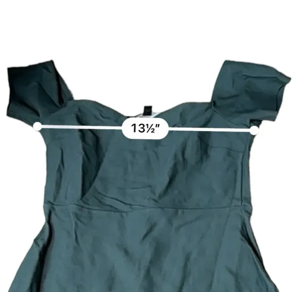 Lulus How Much I Care Dark Green Off-the-Shoulder Ruffle Hem Midi Dress Sz‎ S - Image 10
