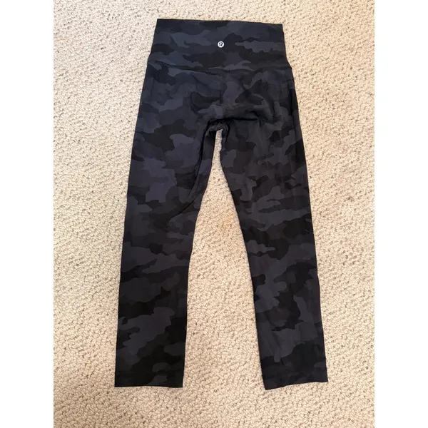 Lululemon Wunder Train High Rise Crop 21 Heritage 365 Camo Deep Coal Multi Sz‎ 4 - Image 5