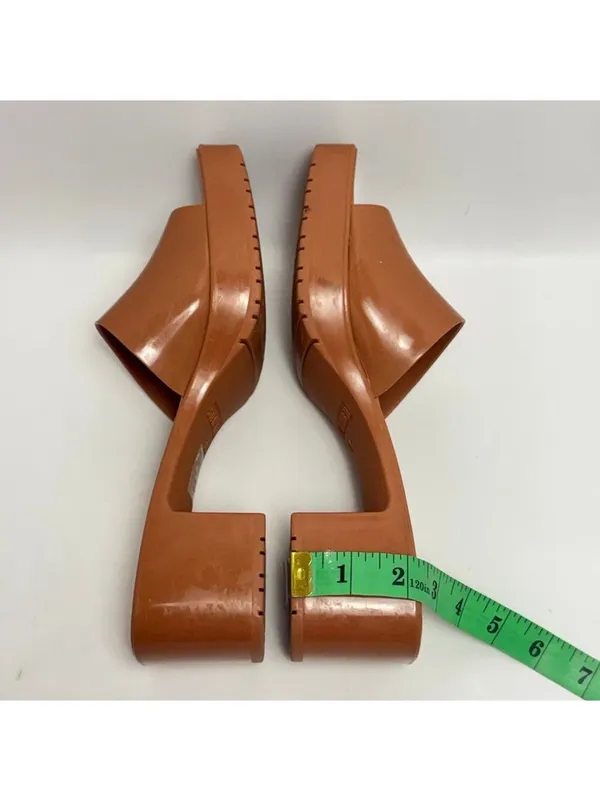 Steve Madden Harlin Square Toe Block Heel Platform Slide On Mule Sandals Size 8M - Image 3
