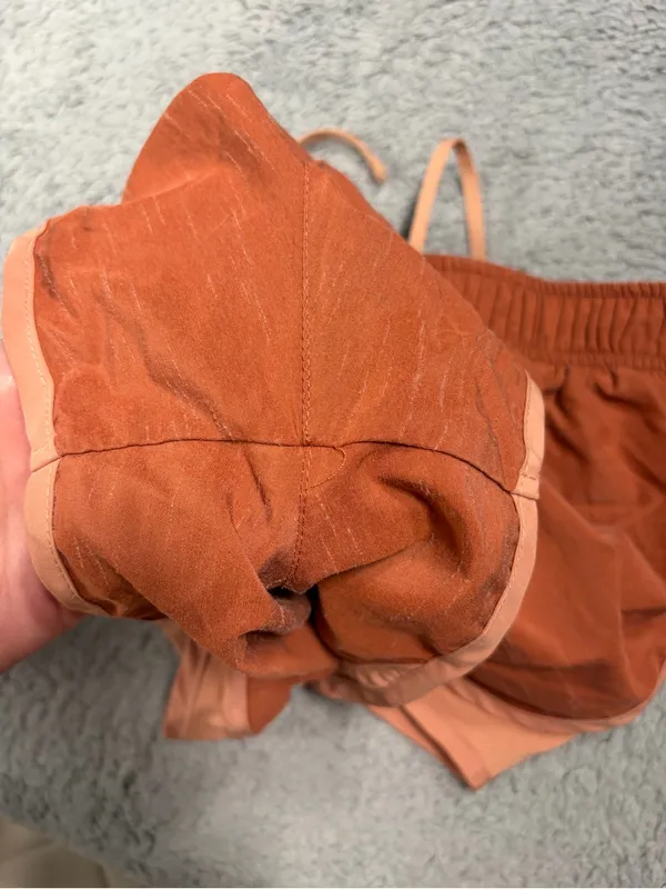 Nike Women's Rust Orange Running Shorts small - Image 12