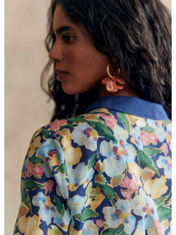 Sézane x Aimie Pierro NWT Shirt in Poetry Blue Floral Button Down Shirt 40 / 8 - Image 4