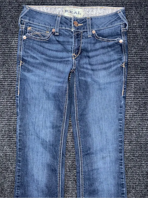 Ariat REAL Mid Rise Arrow Fit Jocelyn Boot Cut Jean 26 x 34 LONG 10036087 EUC - Image 4