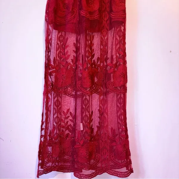 Eleter Romantic Whimsigoth Romper Maxi Dress Boho Lace Women S Dark Cottage - Image 5