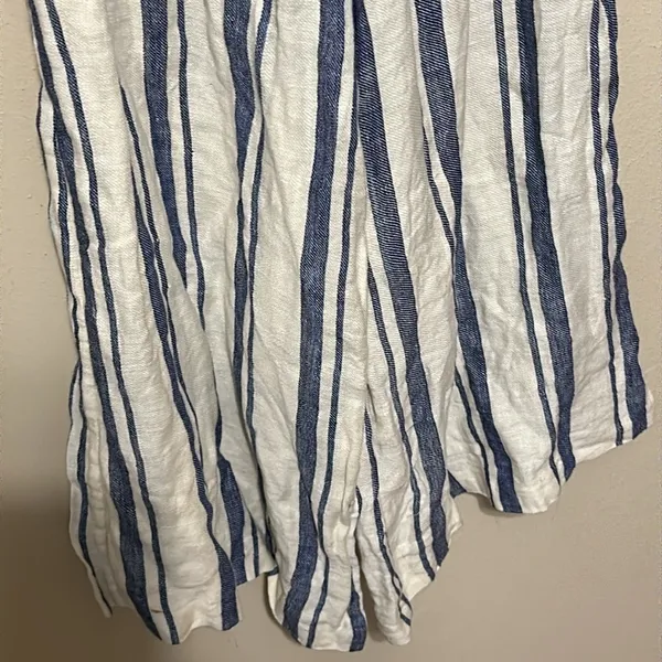 Alice + Olivia‎ Lucie Strapless Wide-Leg Linen Jumpsuit Size 2 - Image 5
