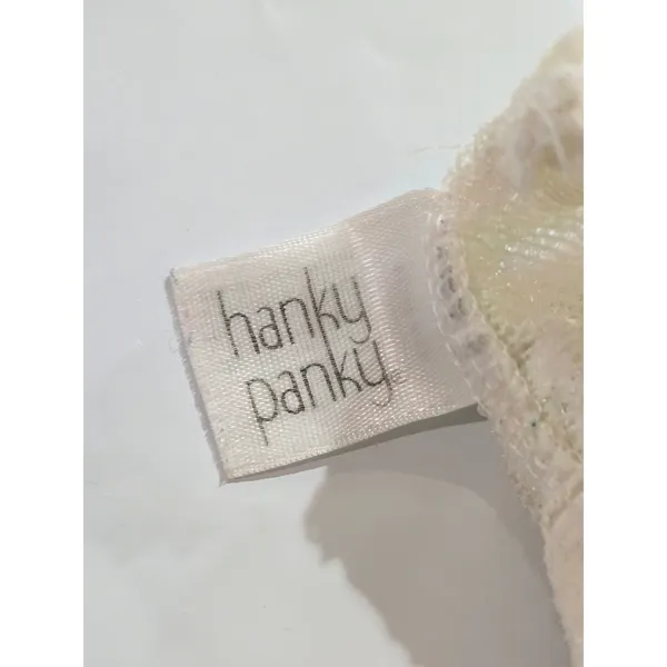 Hanky Panky White Whimsy Romantic Bridal Cottage Lingerie Lace Bralette Medium - Image 6
